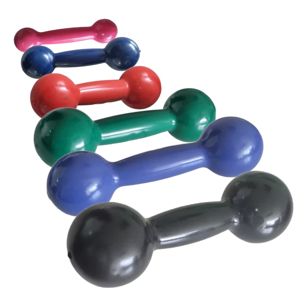 Halter Bola Emborrachado de 500g a 5kg Academia Musculação Halteres