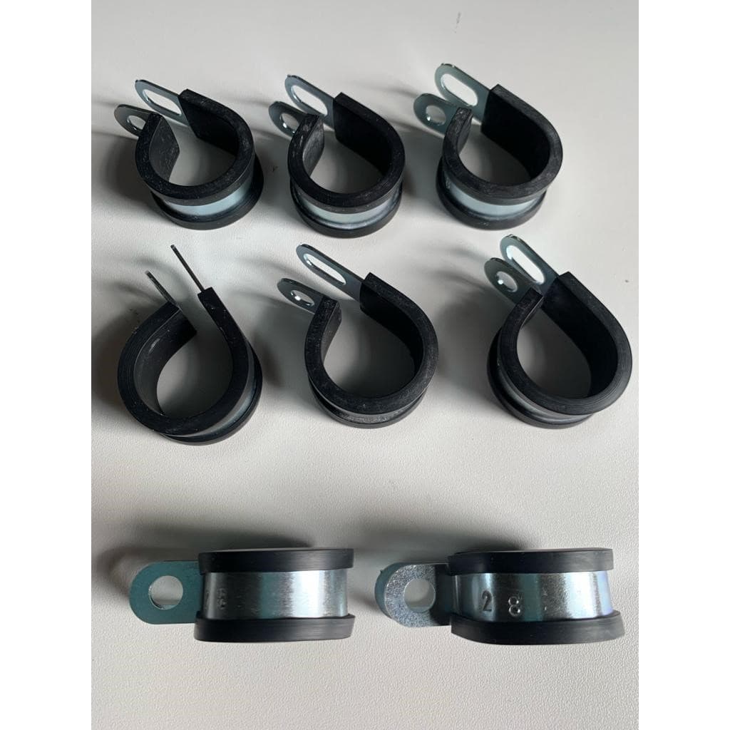 KIT 8 ABRAÇADEIRA P/ TUBO RÍGIDO COM BORRACHA