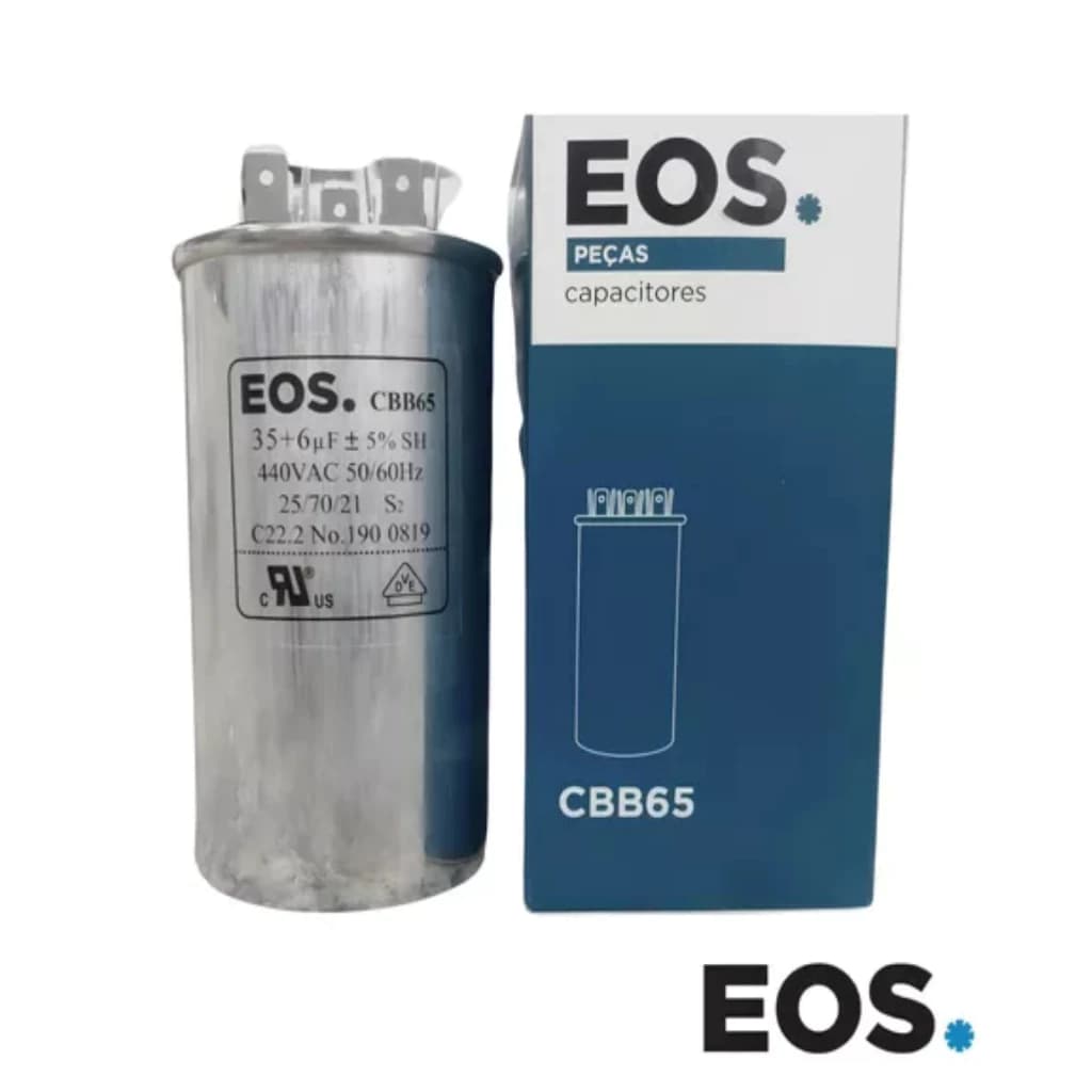 Capacitor Fase Duplo 35+6 Mf 250v 338v 440v Ar Condicionado