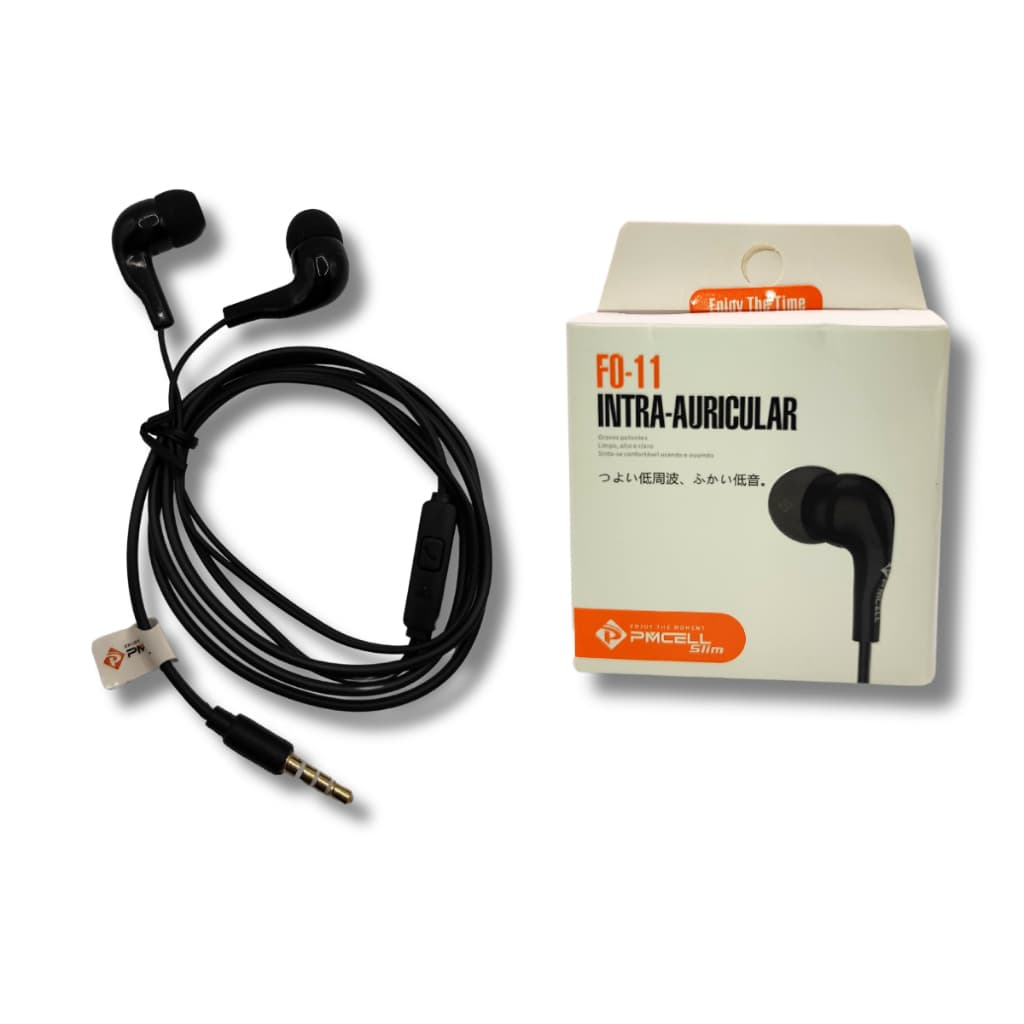 Fone De Ouvido Intra-auricular Slim Som Grave P2 Com Botão Para Atender