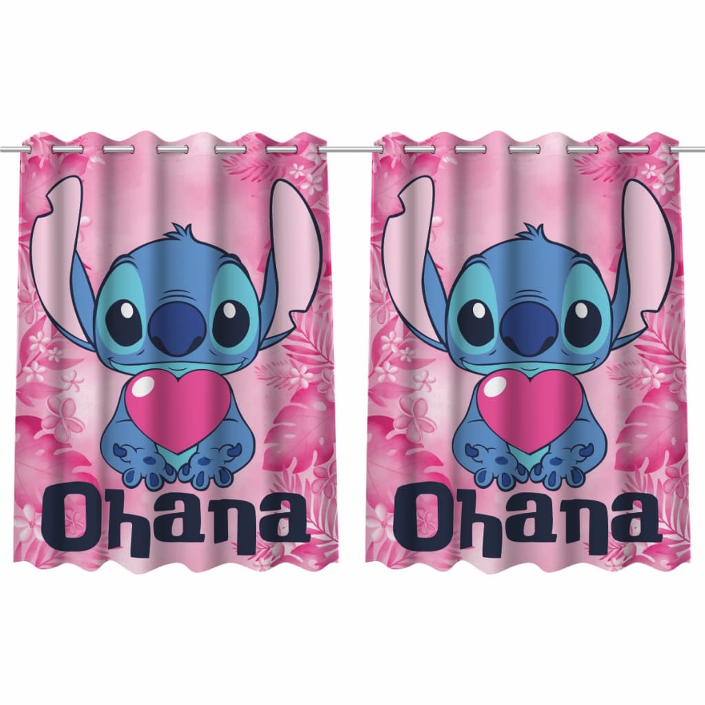Cortina Infantil Varão 2m para Meninos e Meninas Estampas Personalizadas Diversão Para Quarto Stitch