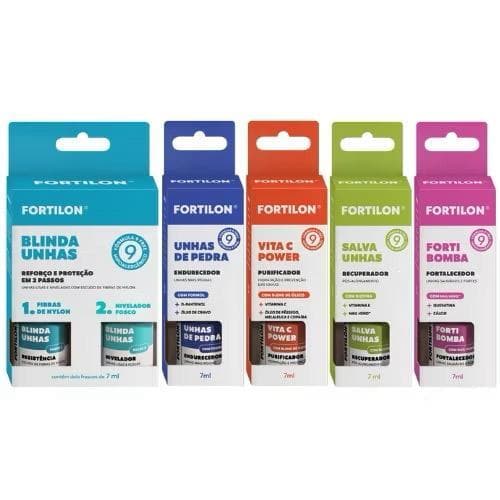 DAILUS FORTILON - KIT COMPLETO TRATAMENTO DE UNHAS ENDURECEDOR, FORTALECEDOR E RECUPERADOR