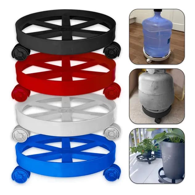Suporte Para Botijão De Gás Vaso Com Rodinha Resistente