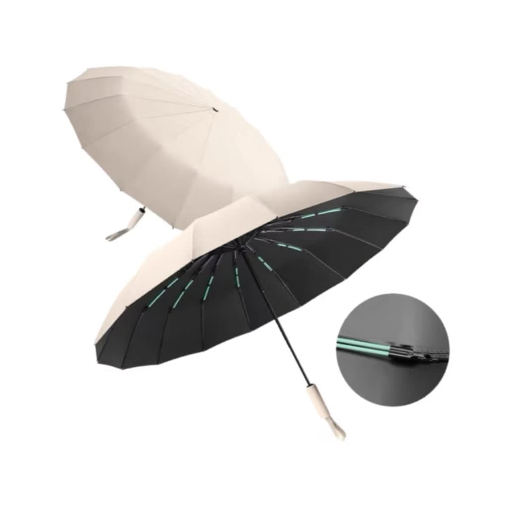 Guarda Chuva Automático Abre E Fecha Grande Reforçado Contra Vento Com Proteção Solar  Hastes Duplas Cabe na Bolsa