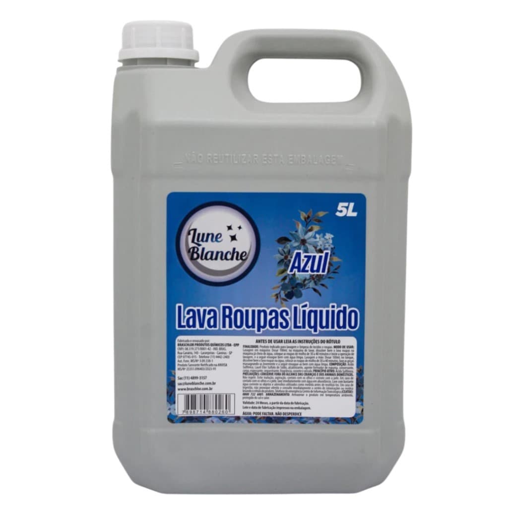 LAVA ROUPAS LIQUIDO LUNE BLANCHE 5 LITROS