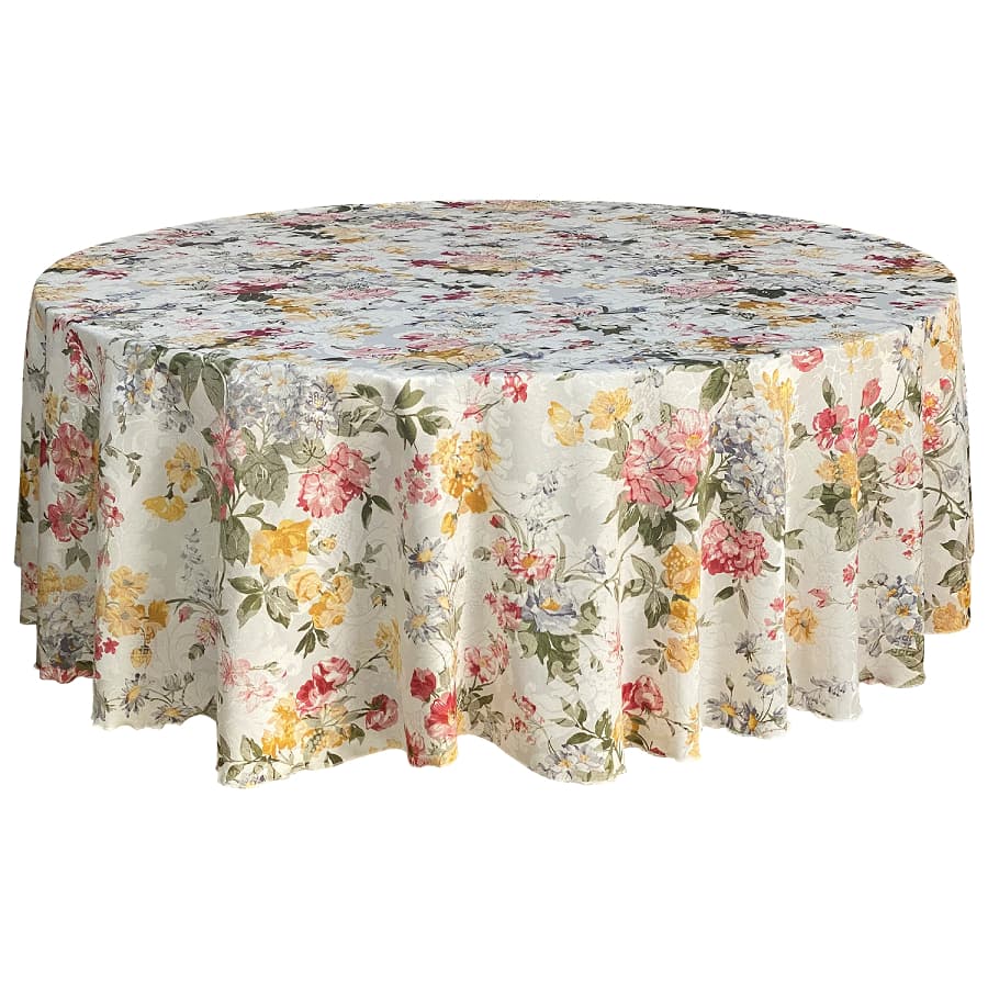 Toalha de Mesa Redonda Buffet Floral Florida 2,00 de Diâmetro