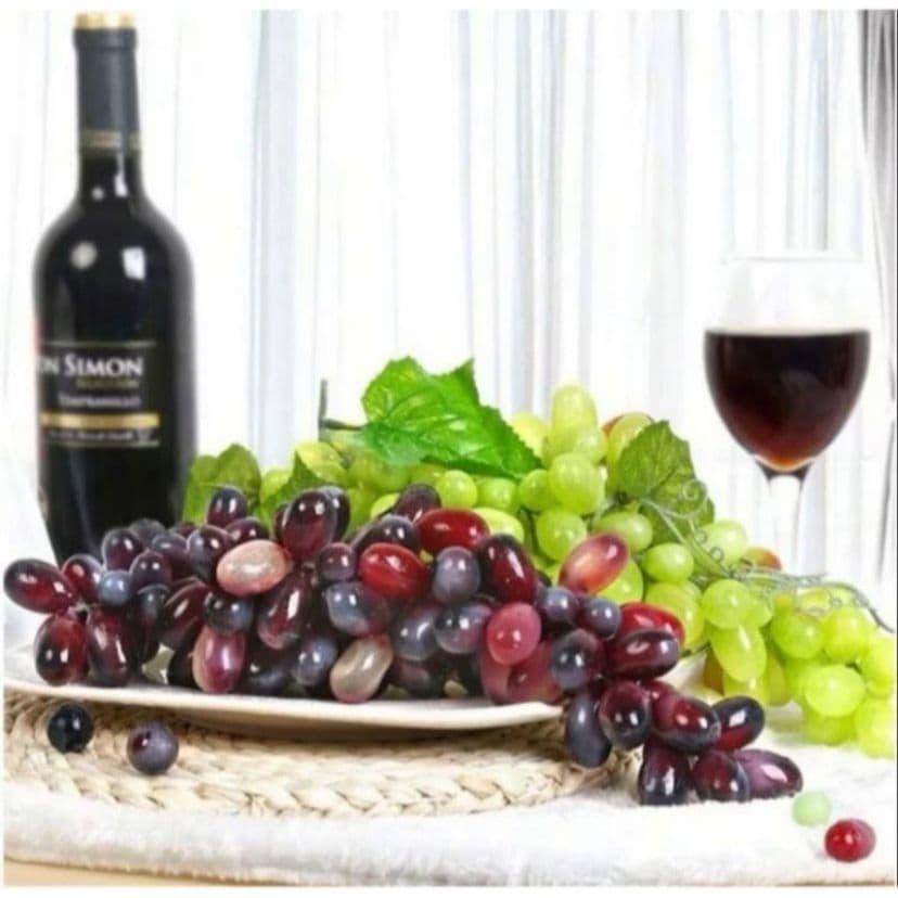 KIT 6 Uvas 14CM Artificiais Para Decorar Mesas Festas Casamentos