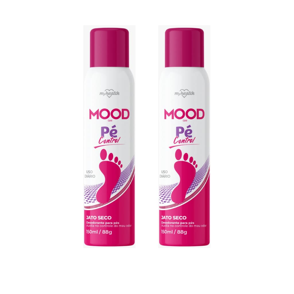 Kit 2 Desodorantes Para Os Pés Mood Care Control Rosa