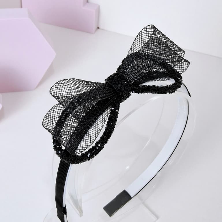 Tiara em Crinol com tubo confete - LUXO - Tiara infantil de Cabelo Menina - Arco de cabelo