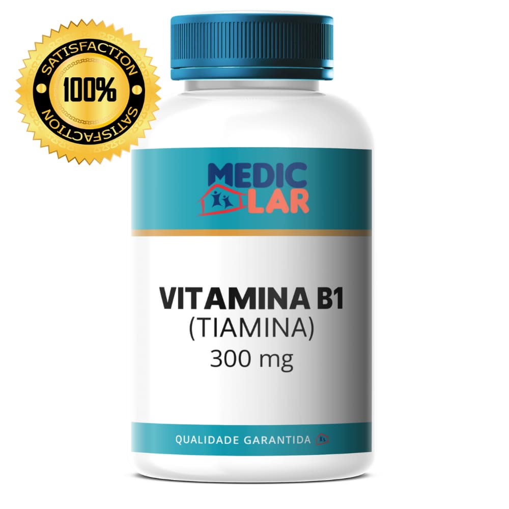 Vitamina B1 300mg Tiamina - 60 ou 120 cápsulas