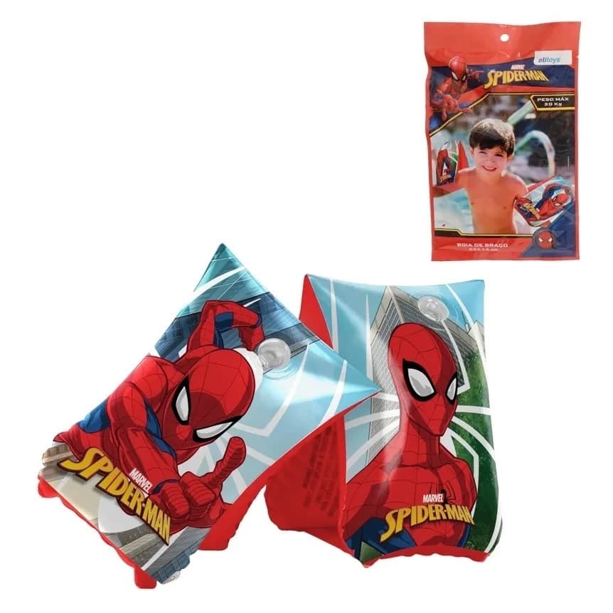 BOIA DE BRAÇO INFANTIL HOMEM ARANHA ATE 20kg BOIA PISCINA MARVEL