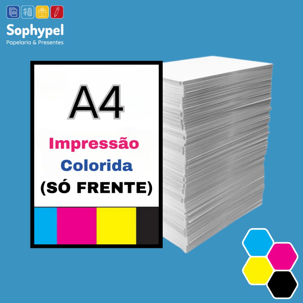Impressão A4 - Colorida (Só Frente)