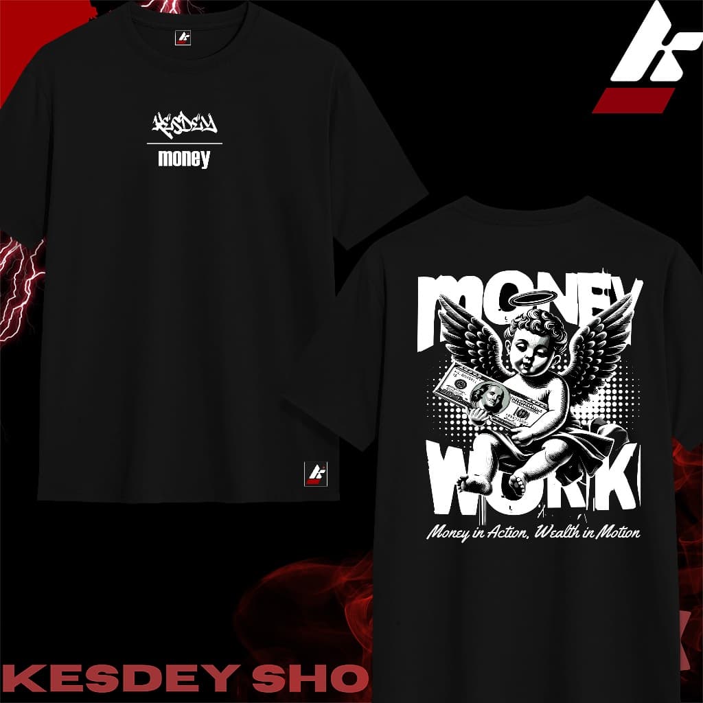 CAMISETAS T-SHIRT 100% Algodão UNISSEX STREETWEAR Estampa Personalizada KESDEY MONEY