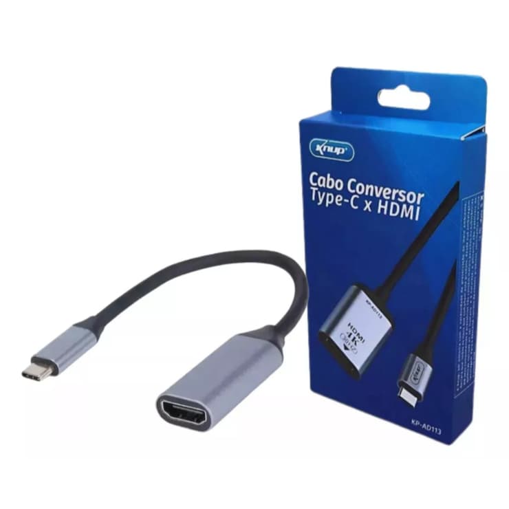 Cabo Conversor Adaptador USB Tipo C para Hdmi 4k