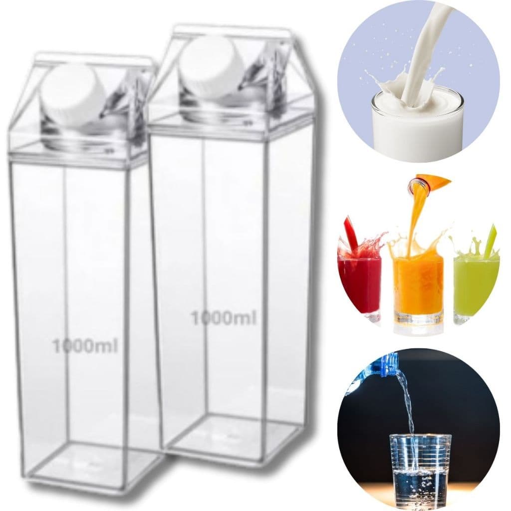 Kit 2 Garrafas 1 Litro Plástico Acrílico Multiuso