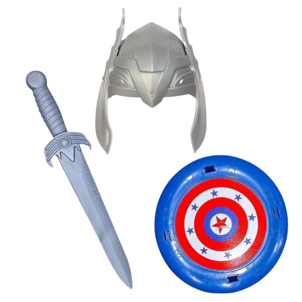 Espada Brinquedo Infantil C/ Escudo Thor + Mascara Medieval