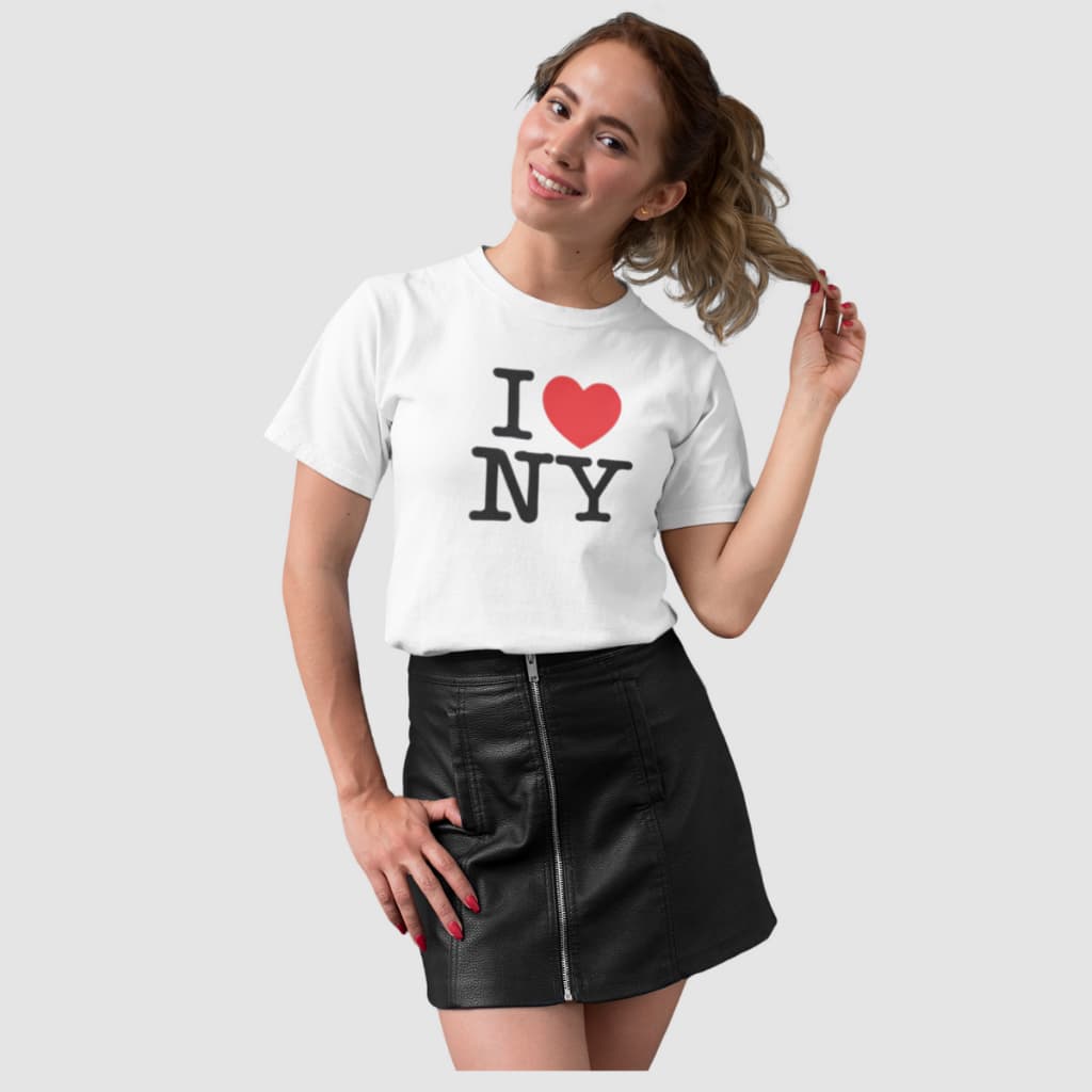 Camiseta Blusinha Feminina I Love NY New York Algodão Promoção