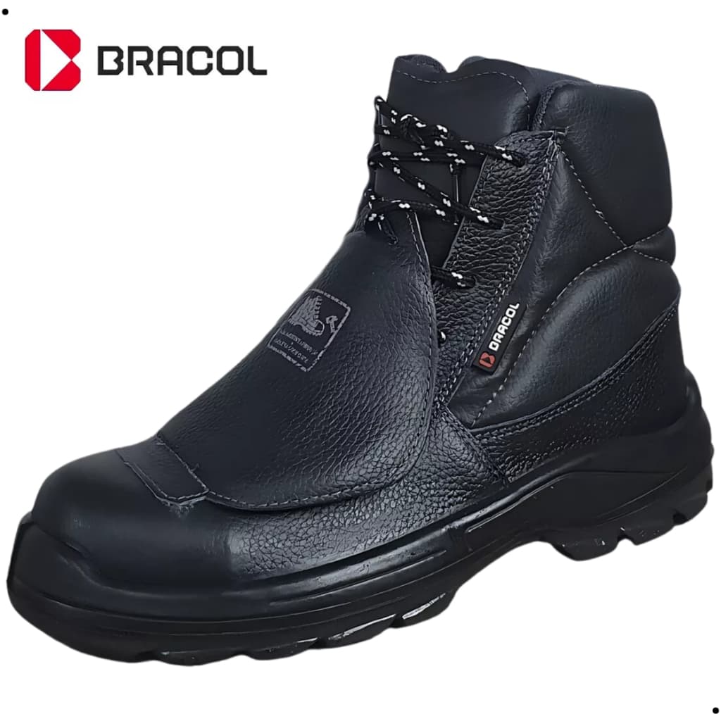 Bota Botina Segurança Manobreiro Bracol Bico Composite Ca48582 BMMS Metatarso Antitorção Antiperfuro