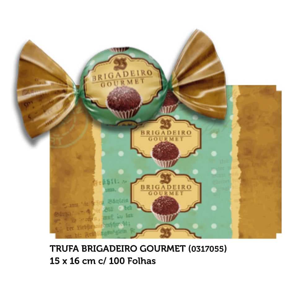 100 embalagem para trufas e bombom 15x16