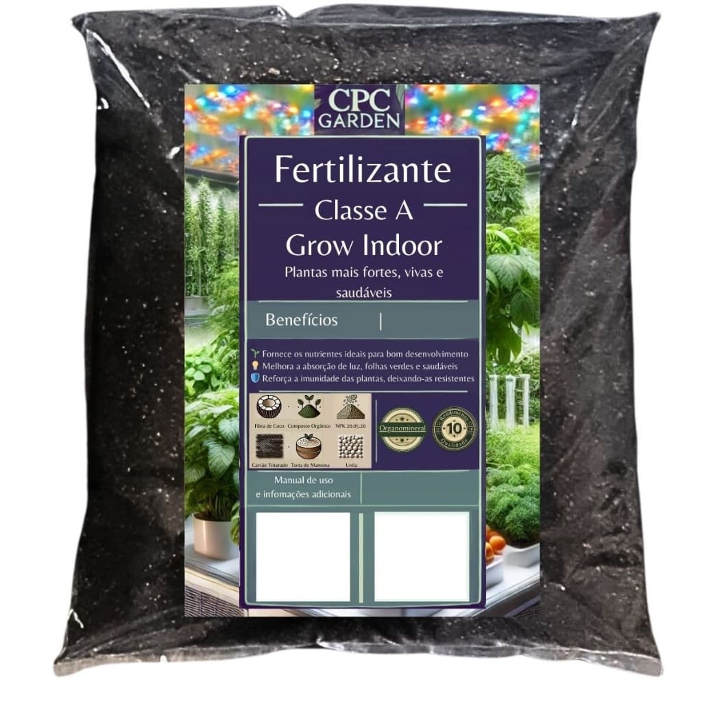 Fertilizante Organomineral Classe A CPC Garden Grow Indoor