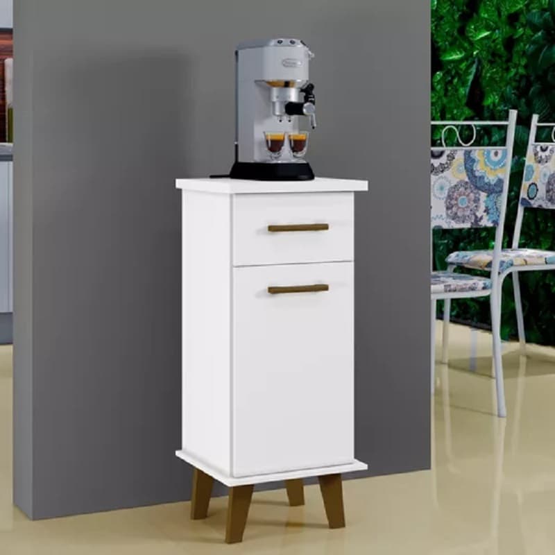 Balcão Organizador Cozinha Suporte Bebedouro 1 Porta e Gaveta  - Várias Cores