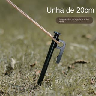 Barraca ousada ao ar livre pregos de aço preto acessórios de dossel de acampamento praia unhas de acampamento 20cm