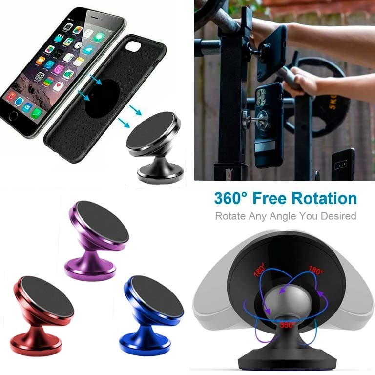Suporte de celular móvel com ímã, feito de plástico. Cor metalizada, rosa, vermelho e azul. modelo EM9795