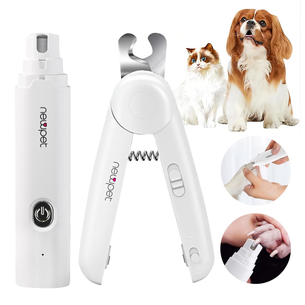 Newpet 2 em 1 Elétrico Do Cão Cortador De Unha Para Gato Prego Grinders Recarregável USB para cachorro e gatinho