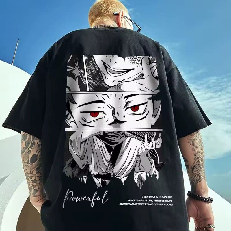 Camiseta Unissex Sukuna Streetwear Anime algodão fio 30.01 camisa blusa Promoção