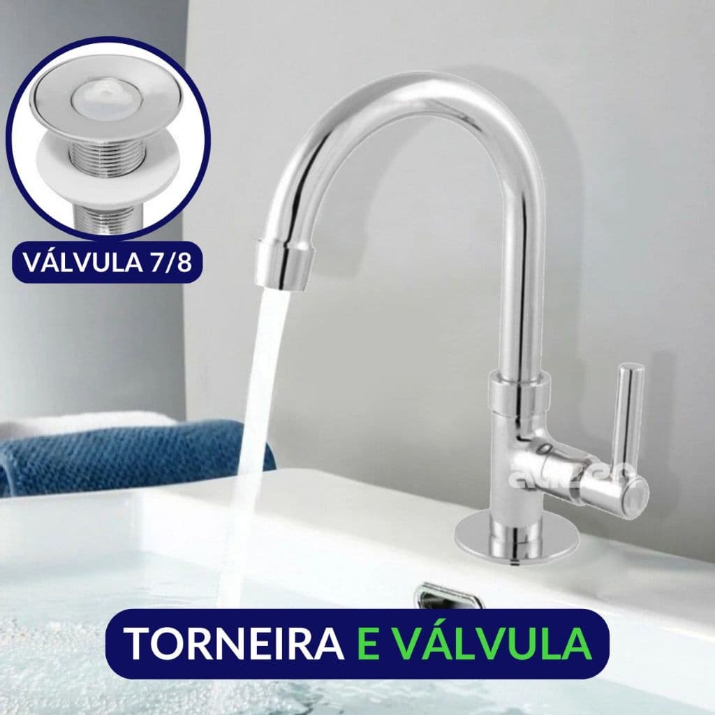 Torneira para Pia Banheiro Lavabo CromadaTop em Abs Lançamento