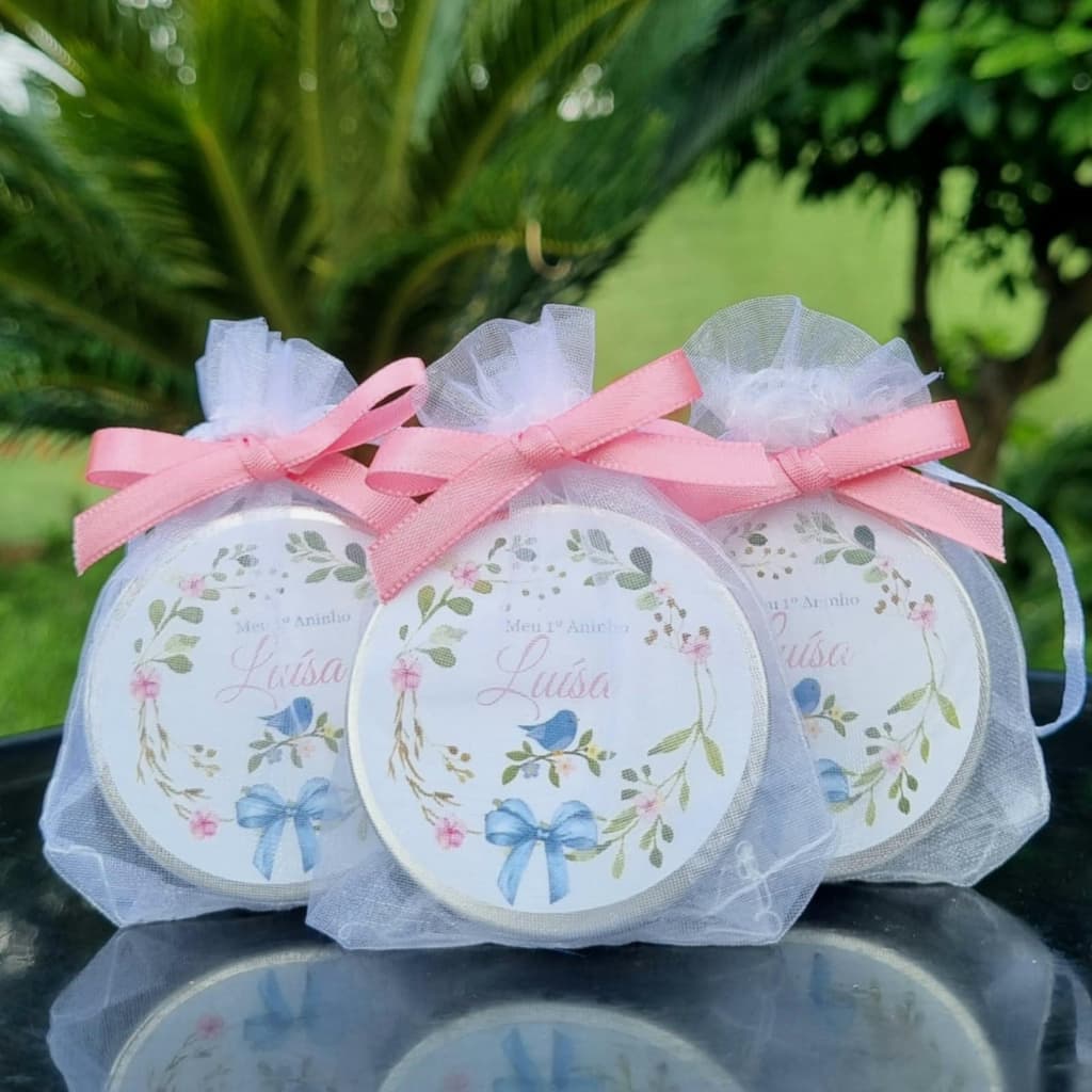 Vela Perfumada na Latinha - Lembrancinha Jardim Encantado - Kit com 10 unidades