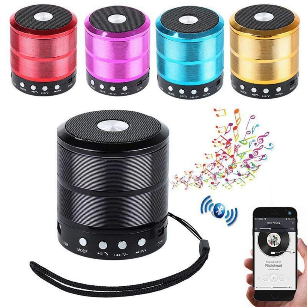 Caixa de Som Bluetooth Inova RAD-B5312 Portátil USB Rádio FM, cores preto e azul