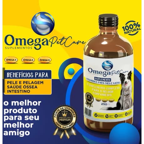 SUPLEMENTO VITAMÍNICO OMEGA 3 PETCARE + BRINDES