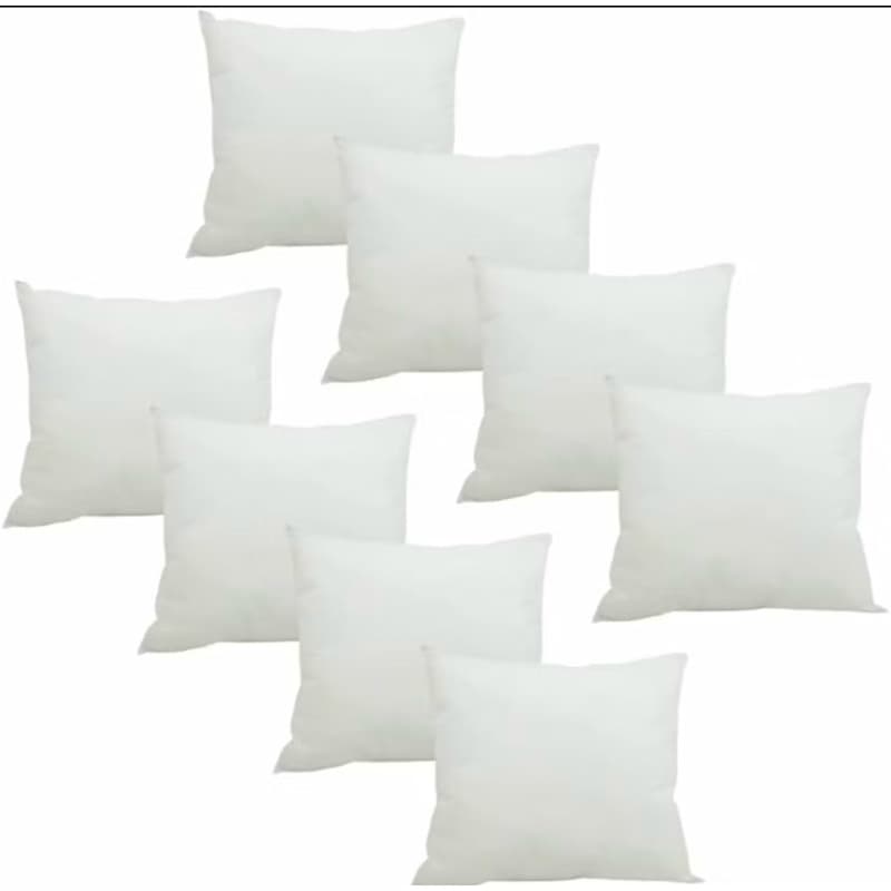 Kit com 8 unidades de Refil Enchimento de Almofada Cheia 45x45cm Fibra Mista Textil Decorativa.