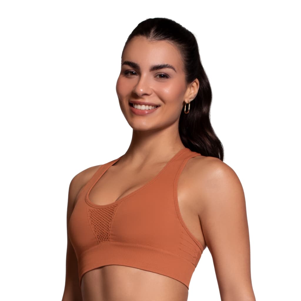Top Nadador Sem Costura Microfibra Sport Academia Selene