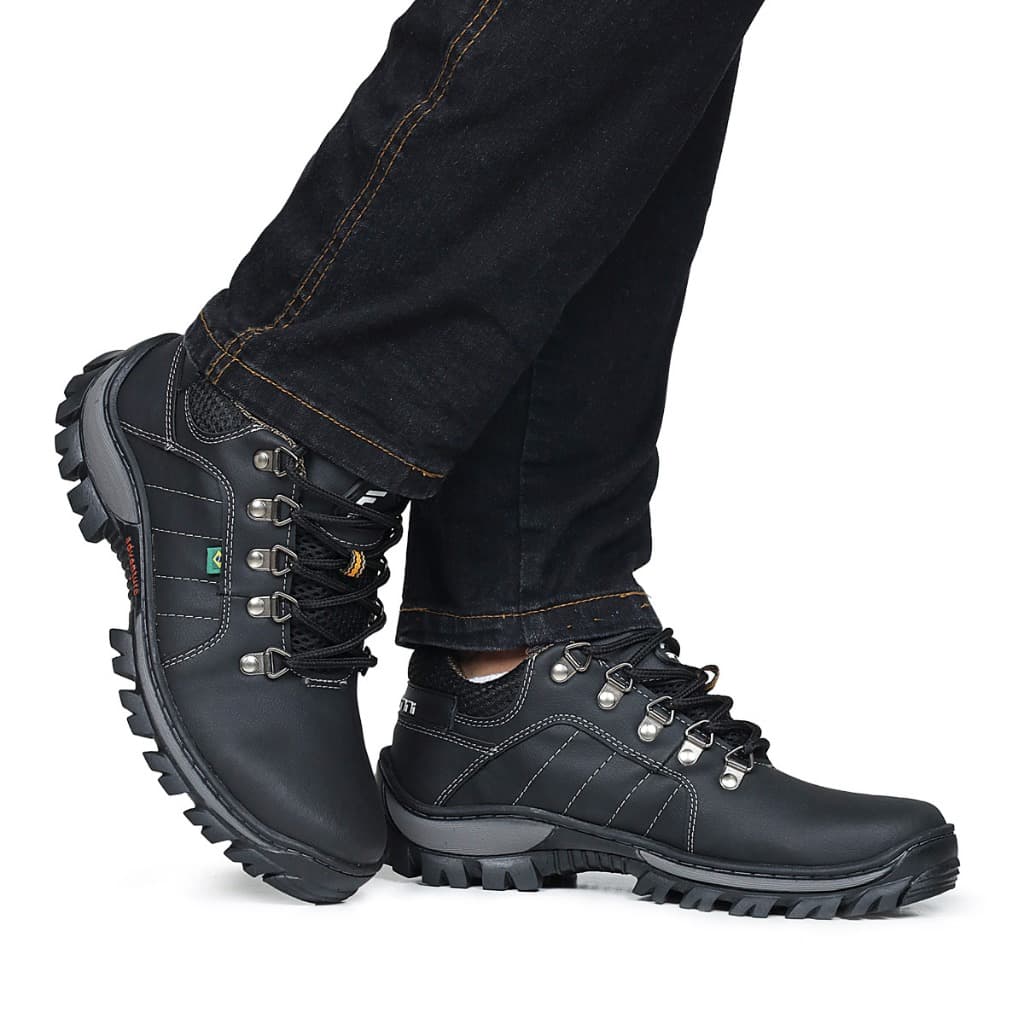 Tênis Coturno Cano Baixo Adventure Masculino Solado Tratorado Moto