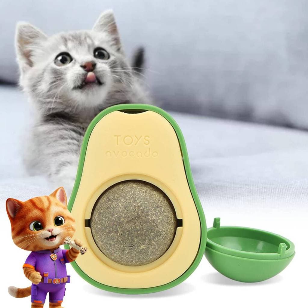 Abacate De Brinquedo Para Gatos Com Catnip Erva Gato Natural