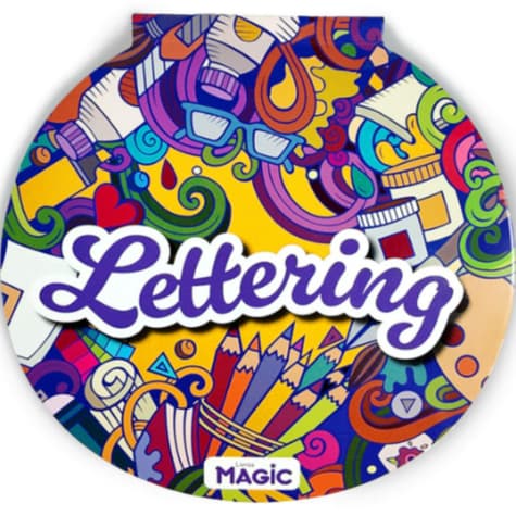 Livro Lettering Escrever e Colorir Magic Livro Redondo