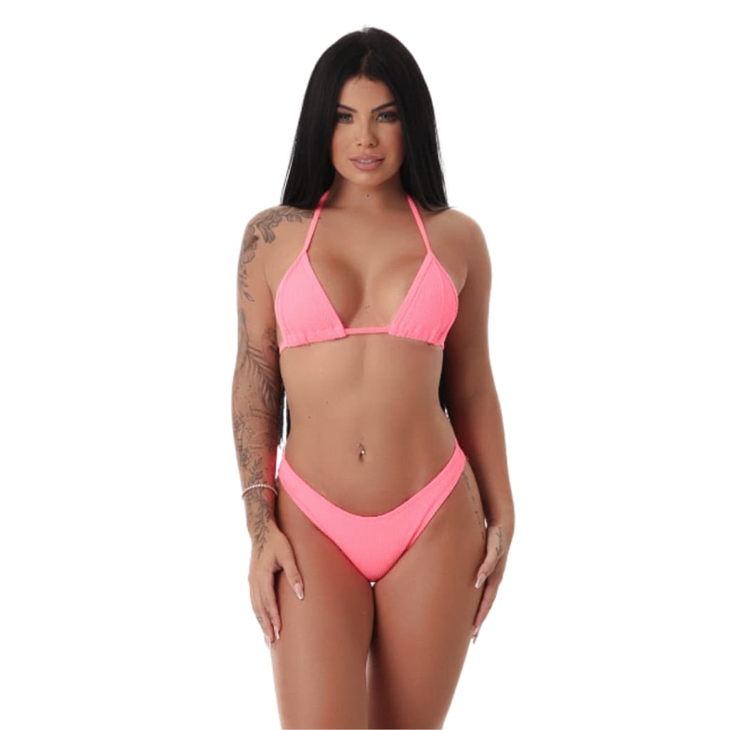 Biquini Cortininha Fio Dental Biquine Fita Marquinha Bronze Microfibra Praia Verão