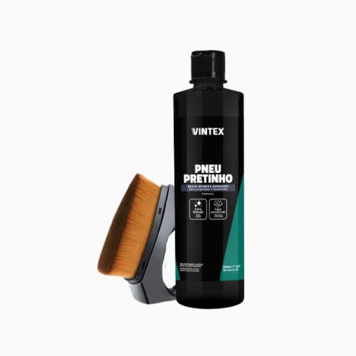 Pneu Pretinho Vintex + Pincel de Detalhamento Líder