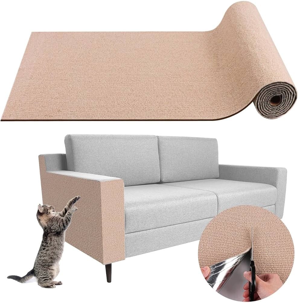 Arranhador Para Gatos Adesivo Protetor Sofá 50cm X 2 Metros Cor Preto Yan Pet Carpete Gato Anti-arranhão