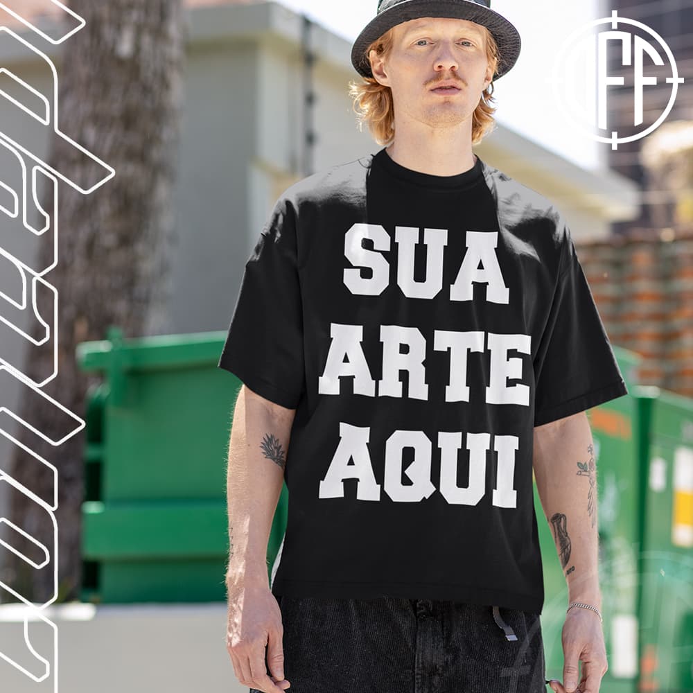 Camiseta Basica e OVERSIZED Personalizada Sua Estampa Graphic Tee Unissex - Offconcept