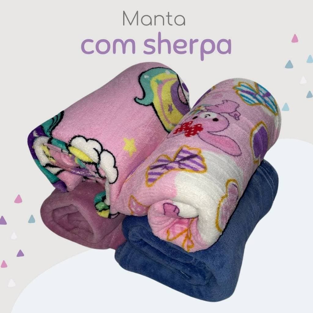 Manta Infantil com Sherpa