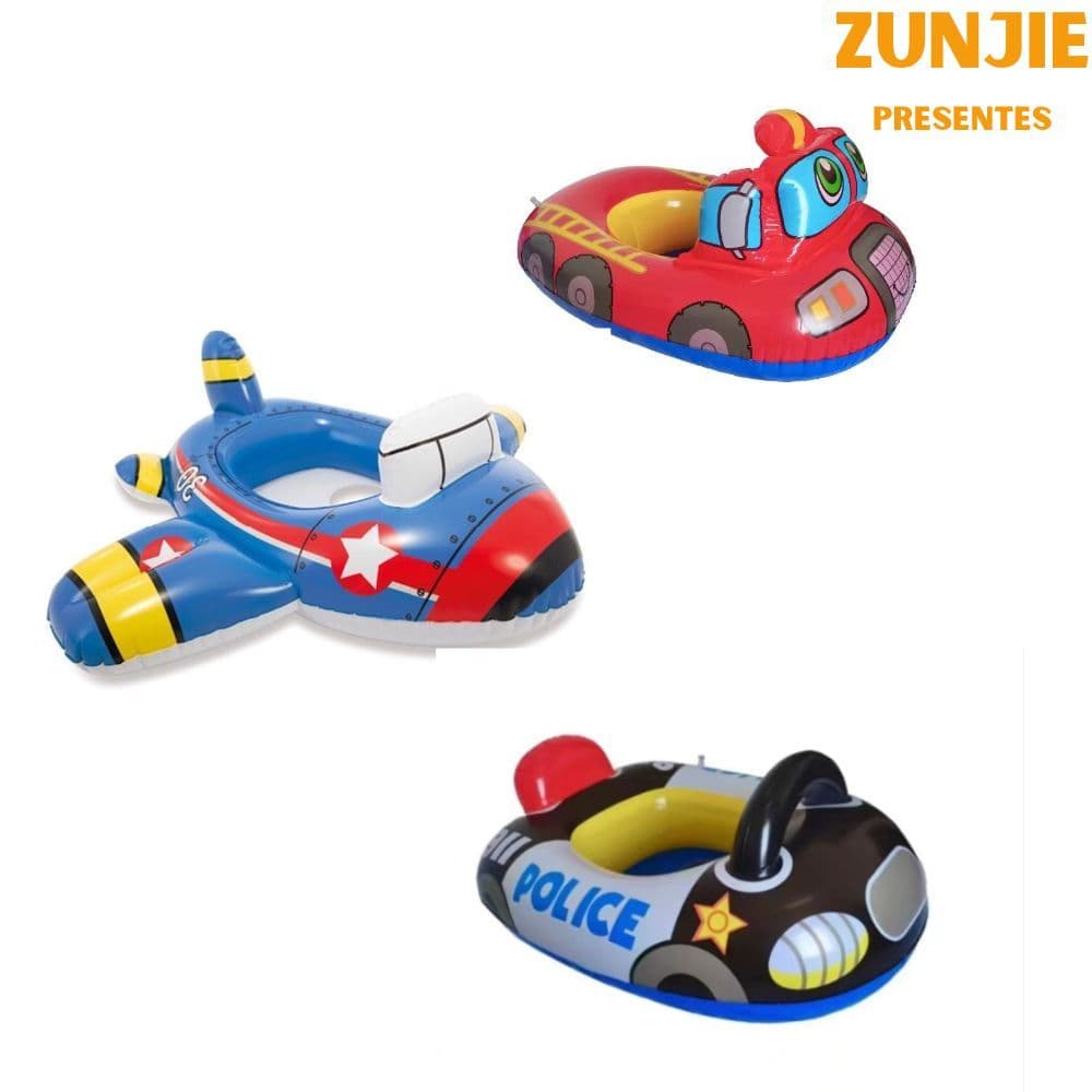 Boia Inflável Infantil Com Fralda Temático Policia Carros Avião Piscina Praia - 6958