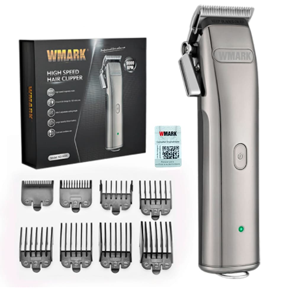 Maquina De Cortar Cabelo Wmark Ng 9001 9000 Rpm Motor Magnetico