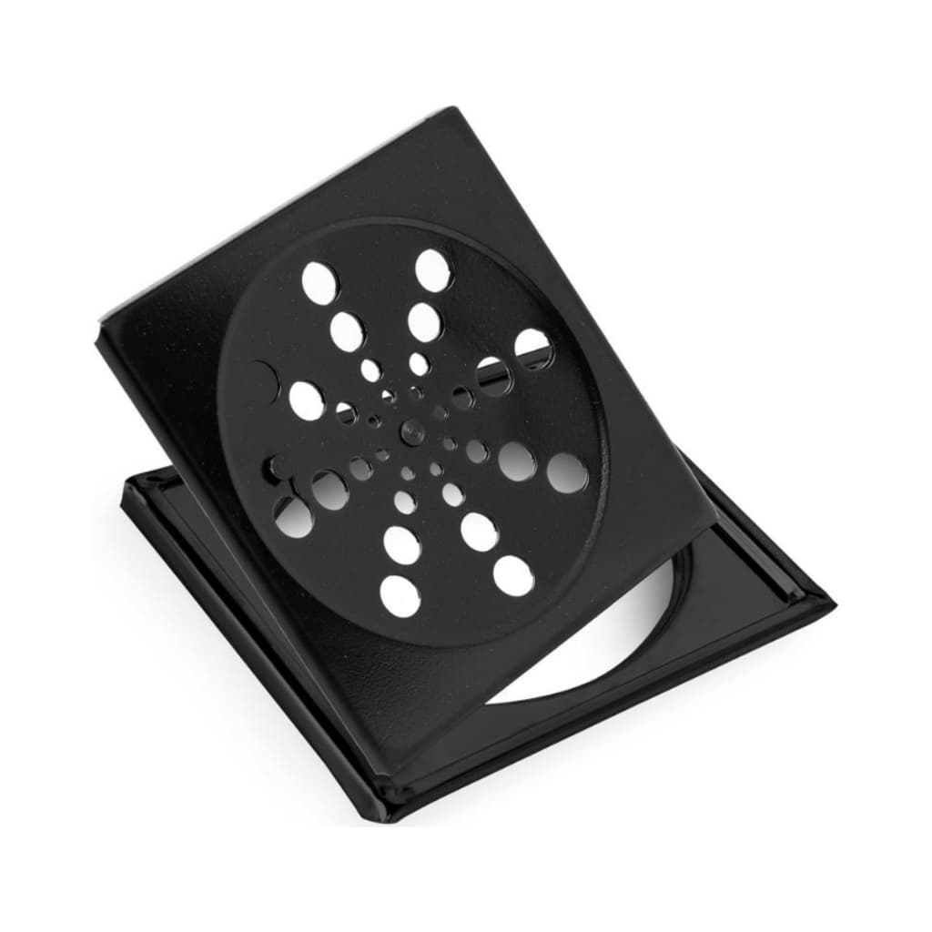 Ralo Grelha Quadrado Black 15x15 ou 10x10 Anti Odor Abre e Fecha Para Banheiro ou Area Gourmet Com Caixilho