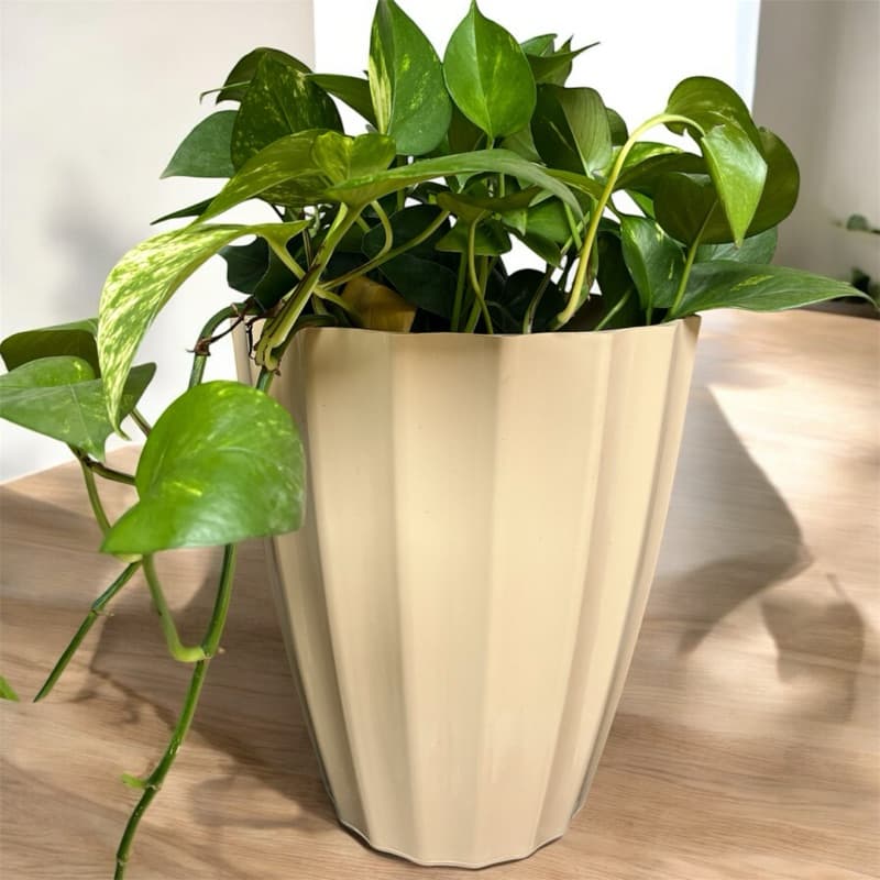Vaso para Plantas Plástico Injetado Coluna Cacau N5