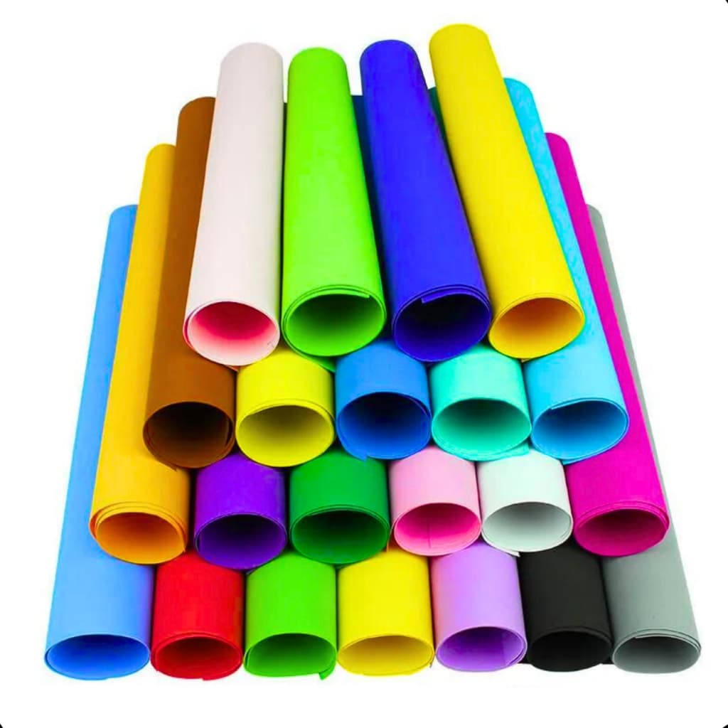 Kit Com 10 Placas De Eva 40x60 Escolha A Cor P/ Artesanato Escolar Decoração Festa Enfeites Apliques Pedagógico