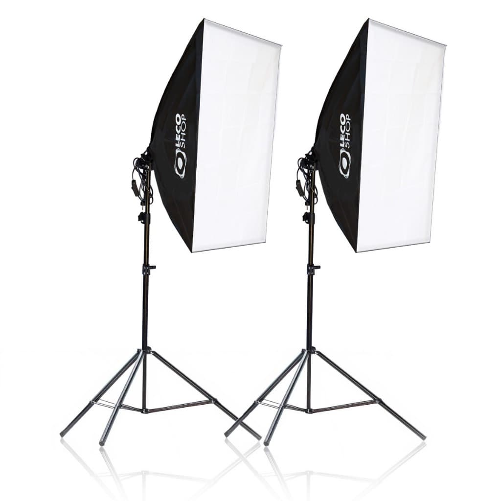 Kit Youtuber 2 Softbox 50 X 70 E27 Luz +  2 Tripes 2m Profissional Foto Estúdio