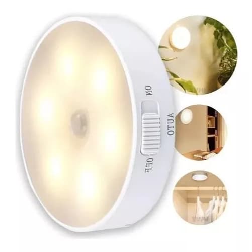 Luminárias Led Com Sensor Presença Usb Recarregáveis S/ Fio